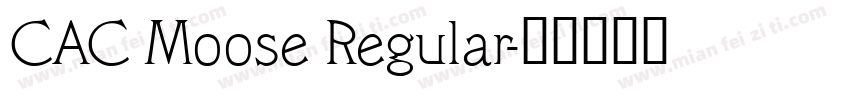 CAC Moose Regular字体转换